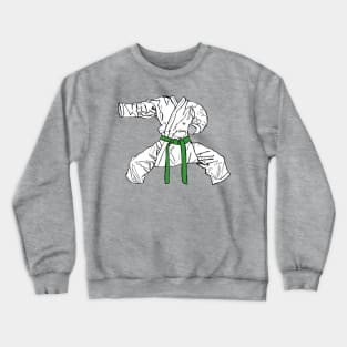 Green Belt Karate Gi Crewneck Sweatshirt